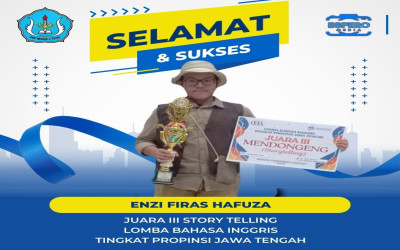 SISWA SMP NEGERI 2 TEGAL RAIH JUARA 3 STORY TELLING TINGKAT PROVINSI JAWA TENGAH 2025